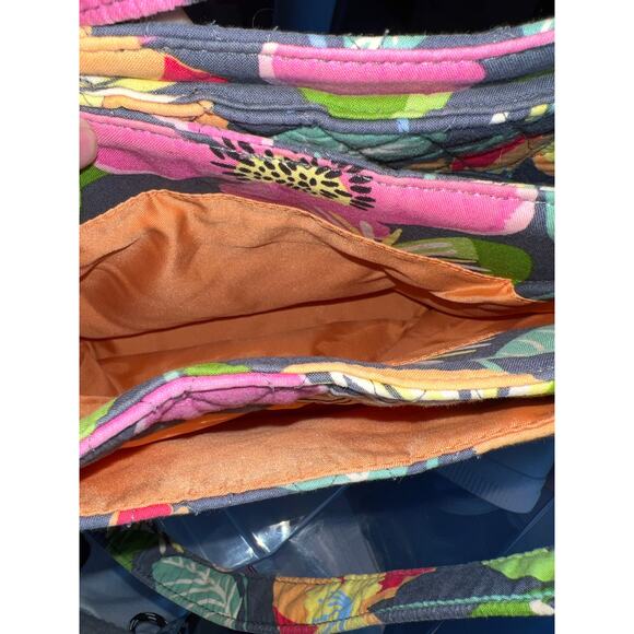 Vera Bradley Jazzy Blooms Double Sided Magnetic Snap Center Zip Tote Cottage - Picture 9 of 10
